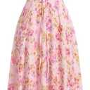 Women's Floral Corset Dress Formal Cocktail Dresses Going Out Casual Sundress Split Thigh Spaghetti Strap Vintage Dress Size XL