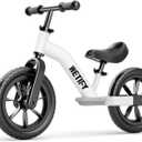 WETIFY Balance Bike 2 Year Old, 2-5 Year Old Toddler Balance Bike, No Pedal Bikes with Adjustable Handlebar & Seat, 2 3 4 5 Year Old Boys Girls Birthday Gifts Toys (White)