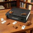 Playbook'd Hangman Game Magnetic Cowboy - 3D Printed Letter Board Games Packaged Like Books, Book Board Games with 52 Letter Cards, Vocabulary Words Spelling Challenge Table Games