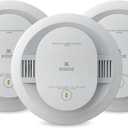 Kidde Smoke and Carbon Monoxide Detector, AA Battery Powered, with Voice Alerts, LED Status Lights, 85 dB Alarm, 5 inches, 30CUDR-V, 3 Pack, Manufacturing Date: 2025 OCT 13