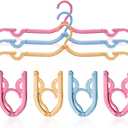 12 Pcs Travel Hangers,Portable Folding Clothes Hangers Clothes Drying Rack for Home and Travel 3 Color