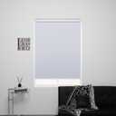 Cordless Roller Shades 100% Blackout Blinds for Windows and Doors, Pull Down Room Darkening Window Shades, Easy to Install for Home and Office, White, Fixed 75 Inches High, 62 Inches Width