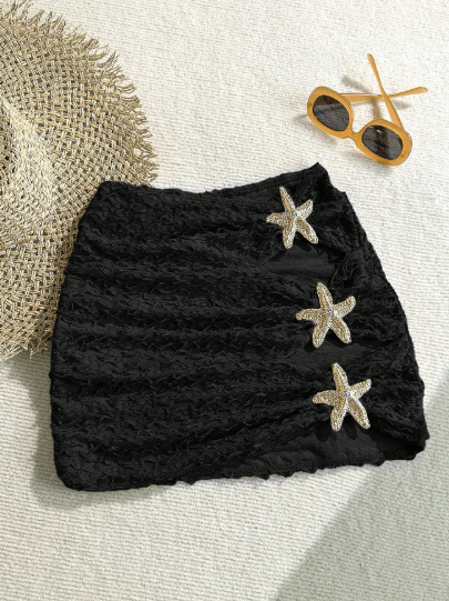 Soleia Women's Summer Beach Starfish Decor Bikini Bottom Swimwear XL