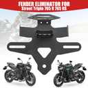 Motorcycle License Plate Bracket for Street Triple 765 R 765 RS 2020 2021 2022 2023 2024 2025 2026, Fender Eliminator With LED Light, Motorcycle Tail Tidy License Plate Holder Mount