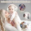 Baby Earmuffs 25dB NRR Noise Cancelling Headphones for Babies 0-36 Months | Fontanel-Safe Adjustable Headband | Infant Ear Protection for Airplane,Fireworks,Concerts | Foldable with Storage Bag