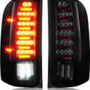 LED Tail Light for Chevy Silverado 1500 2007-2013, Silverado 2500 HD 3500 2007-2014, GMC Sierra 3500 HD 2008-2014, Sierra Denali 3500 2011-2014, Rear Taillight Assembly for 3157 Bulb