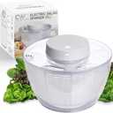 COOK WITH COLOR Electric Salad Spinner, Round 4.5L Capacity  Fast Drying & Easy Spin for Fresh Greens, Goat/Mink