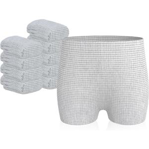 hetaida Postpartum Disposable Underwear, C-Section Underwear for Women, High Waist Maternity Panties, Latex-Free, Super Breathable & Soft, High Stretchable, 8 Count Grey