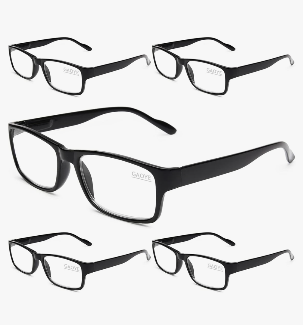 Gaoye Professional Reading Glasses for All Day - Computer Readers with Blue Light Protection - Value Pack, +.25