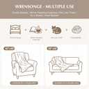 WRENSONGE Chunky Knit Blanket Throw Ivory Large Soft Fluffy Cable Knit Crochet Throw 100% Hand Knitted Blanket for Couch Bed(50"x60")