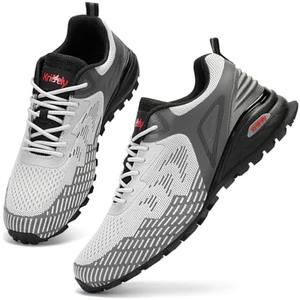 Kricely Men's Trail Running Shoes Non Slip Hiking Shoes Tennis Shoes Fashion Sneakers Workout Footwear.Size13.