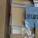 NEX Kitchen Cabinet and Counter Shelf Organizer, Stackable & Expandable, Set of 4, White and Natural - 7.7 x 15.6 x 6.2''