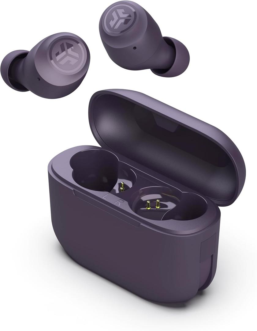 JLab Go Air Pop+ True Wireless Earbuds, in Ear Headphones, Bluetooth Earphones, 35H Playtime Ear Buds, Bluetooth Earbuds with Microphone, USB-C Charging Case, Dual Connect, EQ3 Sound, Violet