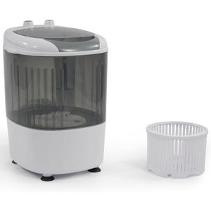 BC-SUS-MINIPWM-GY-1G Portable Mini Washing Machine, White/Gray