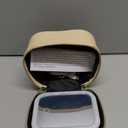 Mini Makeup Bag with Led Mirror, Small Travel Make up Bag 3 Light Modes Adjustable Brightness, for Women Organizer Cosmetic Bag, Portable Travel Train Toiletry Bag, for Pool Parties Work Touch-Ups 