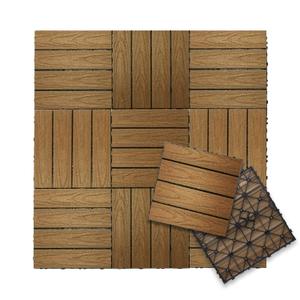 NewTechWood UltraShield Naturale 1 ft. x 1 ft. Quick Deck Outdoor Composite Deck Tile in Peruvian Teak (10 sq. ft. Per Box) NewTechWood UltraShield Naturale 1 ft. x 1 ft. Quick Deck Outdoor Composite Deck Tile in Peruvian Teak (10 sq. ft. Per Box)