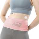 𝗔𝗞𝗜𝗭𝗨𝗞𝗜 𝗝𝗢𝗢 Insulin Pump Belt, Diabetic Waist Belt, Insulin Pump Belt for Sleeping with 4 Large Pockets - Breathable Diabetic Pump Belt | Running Waist Belt (Pink, Large)