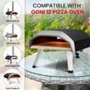 Unicook Pizza Stone 13 Inch, Cordierite Square Baking Stone for Ooni 12 Oven, Ideal for Making Crispy Crust Pizzas Bread and Cookies