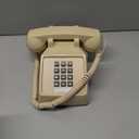 Sangyn Classic Vintage Cord Phones for Landline Old Telephone with Mechanical Ringer Volume Control Retro Analog Desk Phone for Home House School, Beige