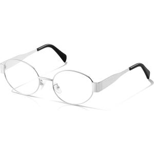 Oval Blue Light Blocking Glasses For Women Y2K Retro 90s Skinny Metal Frame Eye Protect Computer Eyeglasses
