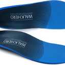 Arch Support Inserts for Men Women - Plantar Fasciitis High Arch Support Insoles, Orthotics Shoe Inserts for Flat Feet, Foot Pain Relief Shock Absorption and Cushioning (Mens 16-16 1/2) (Blue)