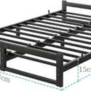 Full Size Bed Frame,6 inch Low Profile Metal Bed Frame Full,Black