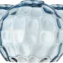 3 Pack Fixture Replacement Globe Shade, 6 Inch Diameter, E26 Base Blue Hammered Glass, Glass Globe Lampshade Cover for Pendant Chandelier Vanity Light No Hardware