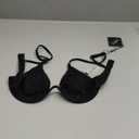 ZAFUL  Swimsuit Top for Women Ribbed String Bikini Top 2024  Black XS 