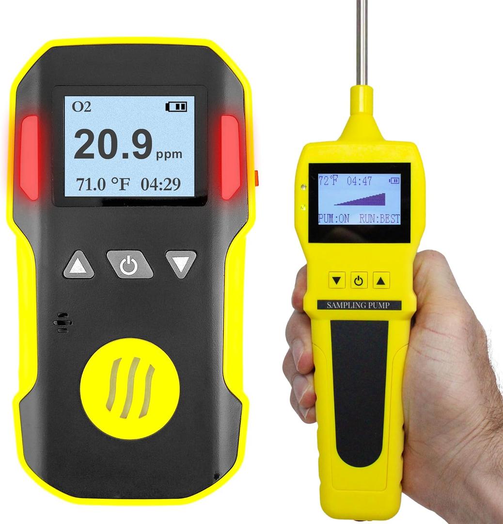FORENSICS DETECTORS FD - OXYGEN O2 Detector Analyzer + PUMP with Probe by FORENSICS - USA NIST Calibrated - USB Recharge - Sound, Light and Vibration Alarms - 0-30% O2 -