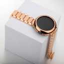 Women Bands with Case Compatible with Google Pixel Watch 4/3 45mm 41mm Watch2 Watch1, Metal bling Luxurious Dressy Replacement Wristbands, Silver Black Rose Gold