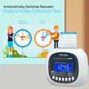 Time Clock for Employees Small Business, 6 U.S. Time Zones, Automatic Daylight Saving & Auto Time Update, Punch Card Time Recorder with 6 Punches Per Day-100 Time Cards and 2 Ribbons