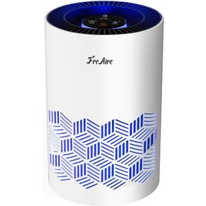 FreAire Air Purifiers for Bedroom, Air Purifiers for Home with Lights, HEPA Air Purifier Removes Dust Smoke Pollen Dander Smell, for Home/Pets/Bedroom, White