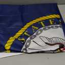 US Navy Emblem Flag Double Sided 3x5 Outdoor- Heavy Duty Naval Military Flags -United State Navy Flags Banner with 2 Brass Grommets 4 Rows Stitched