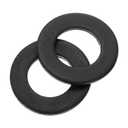 uxcell 20Pcs M18 Flat Washer, Carbon Steel 19mm ID x 34mm OD x 3mm Thick for Bolt Screw, Factories Repair, Kitchens, Shops, and Outdoor Construction, Black