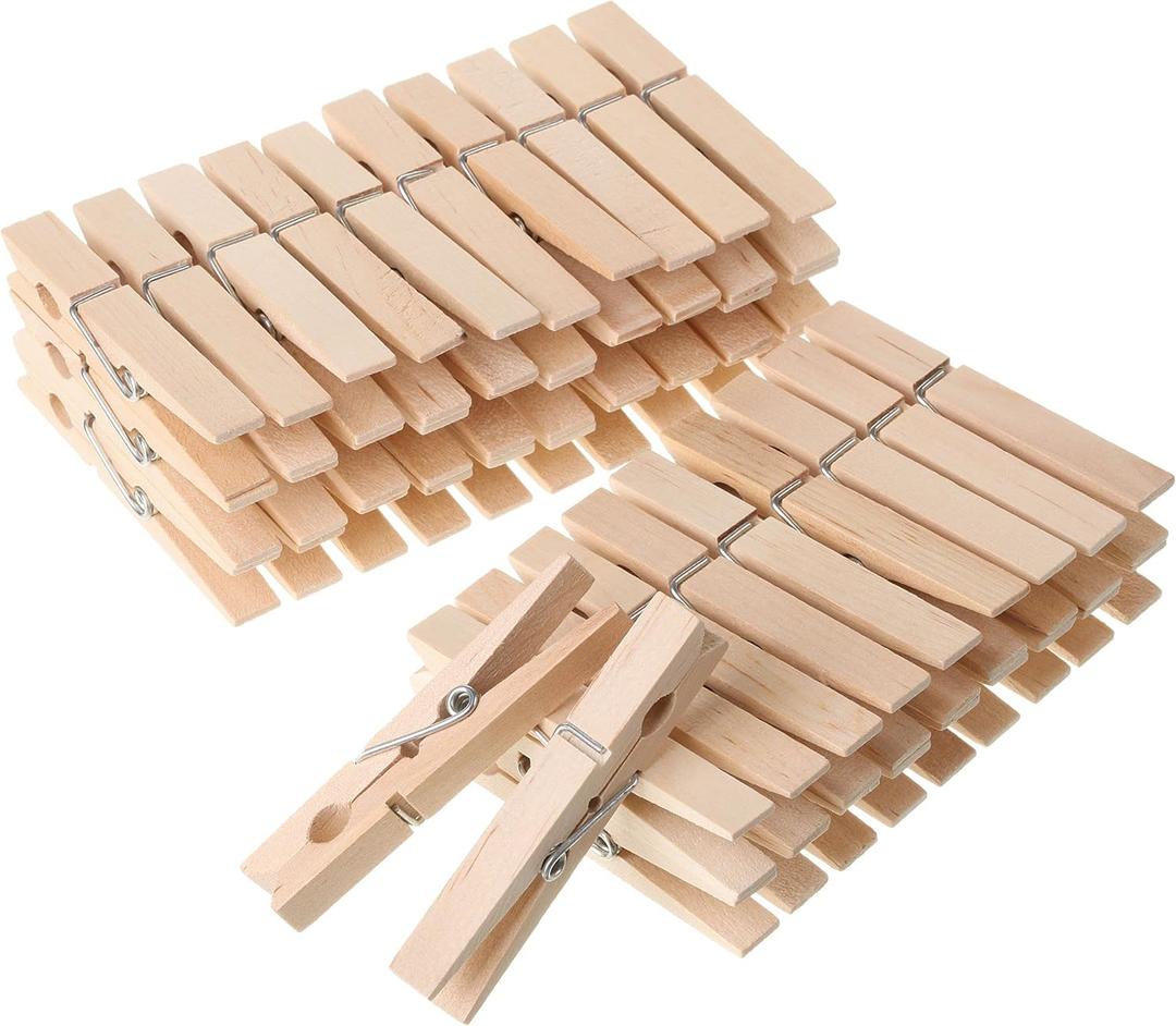 Mr. Pen- Wooden Clothes Pins, Large Natural Wood, 50 Pack, 2.9 Inch, Rust Resistant for Classroom, Crafts