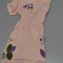 Toddler Girl Dress Summer Short Sleeve Cotton Cute Casual Clothes Outfits Clothing Peach Butterfly 4T