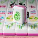Blossom Mahjong Tile Set - 160 1.2-inch Pink American Mahjong Tiles with Travel Case, 3 Dice & Beginner's Guide