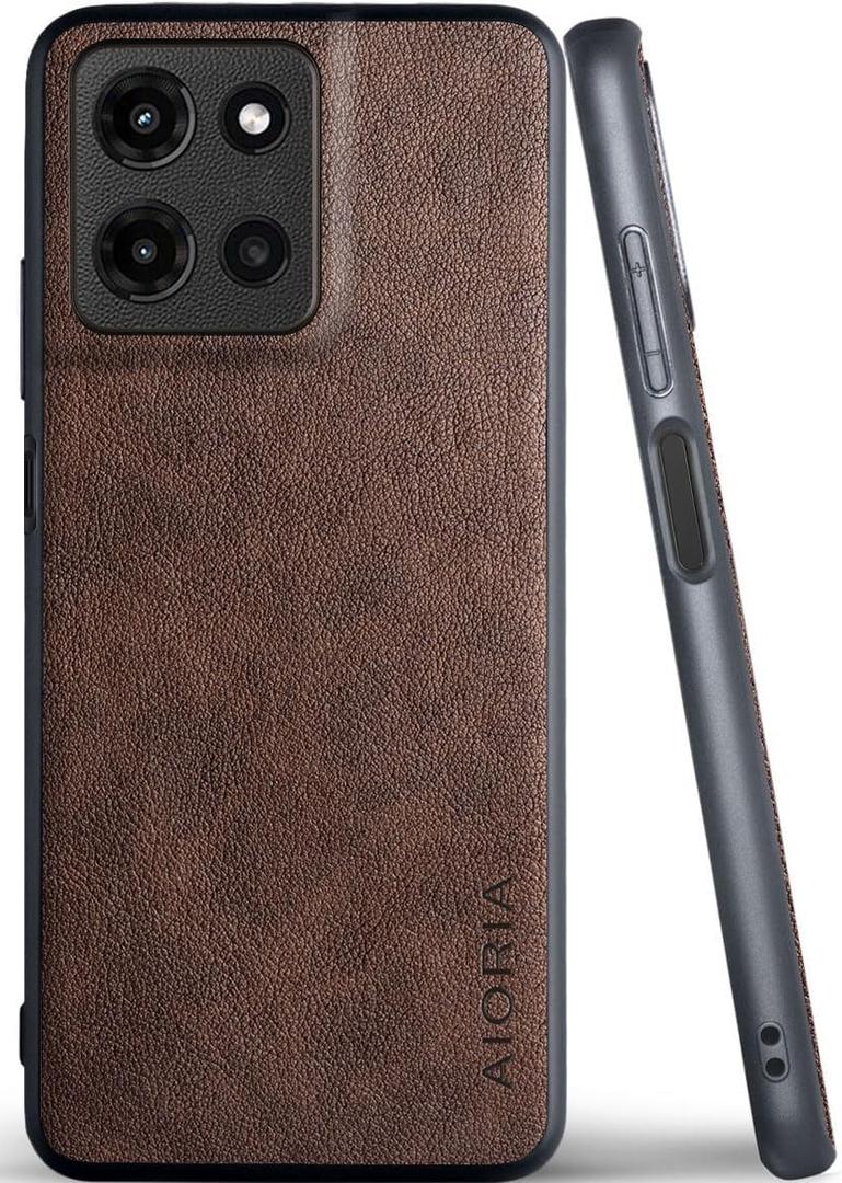 for Motorola Moto G 2025 Case Premium Leather Cover Retro Design Full Protective Phone Case for Motorola Moto G 2025 5G (Coffee, Moto G - 2025)