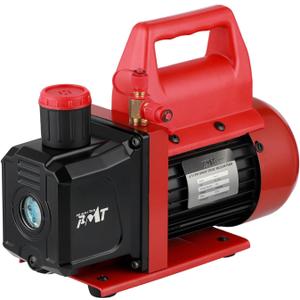 PB Motor Tech 4.5CFM 1/3HP Single-stage Vacuum Pump, 110V/60Hz Rotary Vane Vacuum Pump for HVAC Systems, Autmotive and Household Air Conditioning Maintenance, No Oil Included