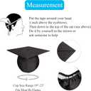 Graduation Cap 2026 with Tassel Unisex Matte Bachelor High School Cap Adjustable Size (Royal Blue)