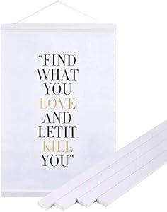 Benjia 14x22 14x20 Poster Frame, Magnetic Light Wood Wooden Frame Frames Hanger for Photo Picture Canvas Artwork Wall Hanging (14", White)