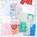 HOWAF 35pcs Nurse Day Gift Cards, Nurse Appreciation Week Greeting Cards for Nurses Themed Party Supplies, Thank You Nurses Party Favors Paper Cards with Envelope and Nurse Themed Stickers