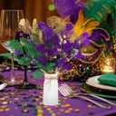6 Pcs Mardi Gras Decorations Tables Centerpieces Purple Gold Green Picks and Sprays 15.8 Inch Artificial Feather Ornaments for Carnival Tree Topper Vase Home Decor DIY Crafts