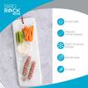 BIRDROCK Home 23" Marble Serving Board - Charcuterie Board for Party Appetizers - Kitchen Platter for Food - Pizza Fruit Display - White, Large