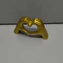 Small Heart Hands Sculpture Decor for Living Room Bedroom Bookshelf Coffe Table and Office Display, Love Finger Statue Modern Aesthetic Home Decor, Unique Gift for Wedding Christmas Birthday (Gold)