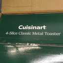 Cuisinart 4 Slice Compact Stainless Steel Toaster with Extra-Wide Slots for Bread, French Toast, Bagels & Pastries, Defrost & Reheat Functions, CPT-180P1, Brushed Stainless, Removable Crumb Tray