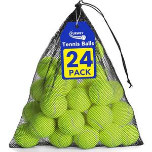 Tennis Balls, 24 Pack Bulk Tennis Balls Pressureless Tennis Ball, Come with Mesh Bag for Easy Transport,Pet Dog Playing Balls, Good for Beginner Training Ball