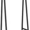 Amazon Basics 9 Hooks Coat Rack, Freestanding Entryway Shoe Bench with Metal 1-Tier Storage Shelf, Space Saving for Hallway and Bedroom, 13" D x 27.6" W x 69" H, Black