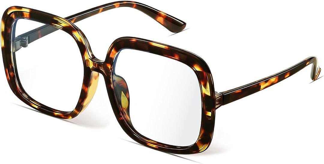 miyya Oversized Blue Light Glasses for Women, Retro Fashion Computer Glasses, Anti-Glare, Eye Strain Relief