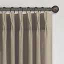 Taupe Curtains 84 Inch Length for Living Room 2 Panels Back Tab Pinch Pleat Burlap Drapes Flax Linen Cotton Textured Semi Sheer Dark Brown Pleated Curtain for Bedroom Earth Primitive Farmhouse 84 Long, 40"W x 84"L